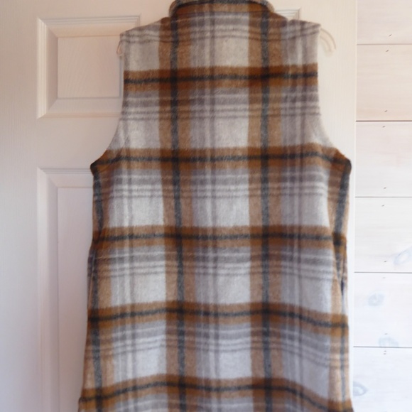 NWT Parkhurst Women's Shacket Style Long Plaid Vest - M - Picture 4 of 10